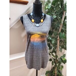 SHEIN Women's Gray 100% Cotton Round Neck Sleeveless Casual Blouse Size 2XL